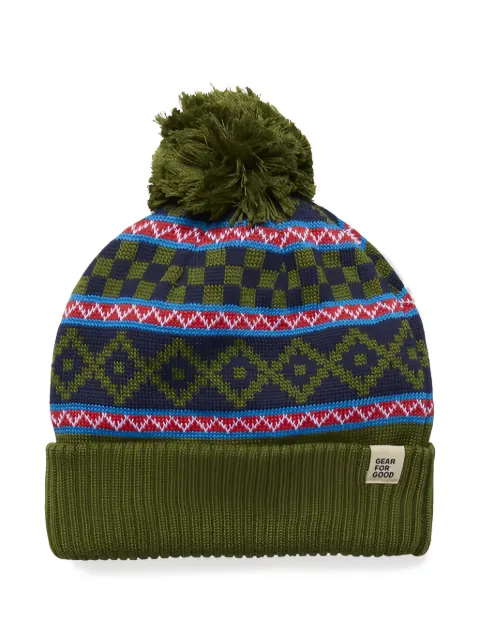 COTOPAXI pompom-detail patterned beanie