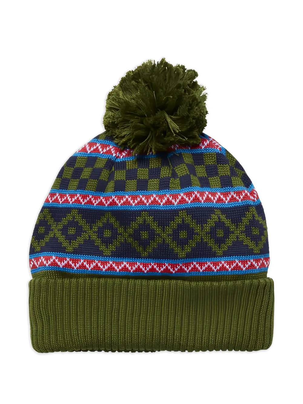 COTOPAXI Muts met pompon-detail en patroon - Groen
