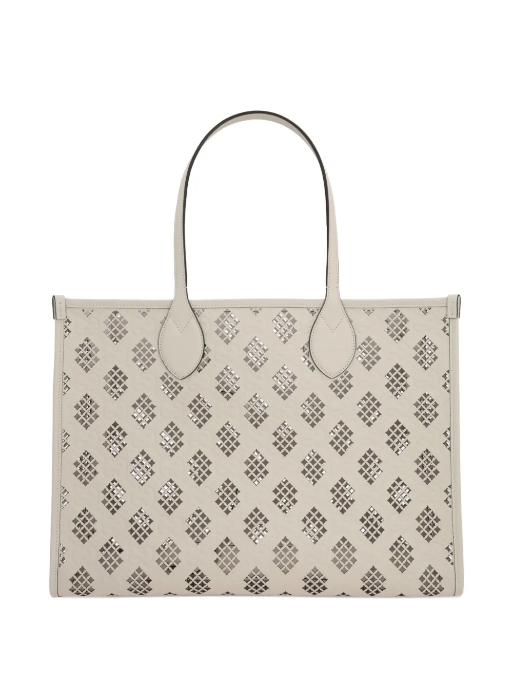 Gucci laser-cut leather tote bag Wit