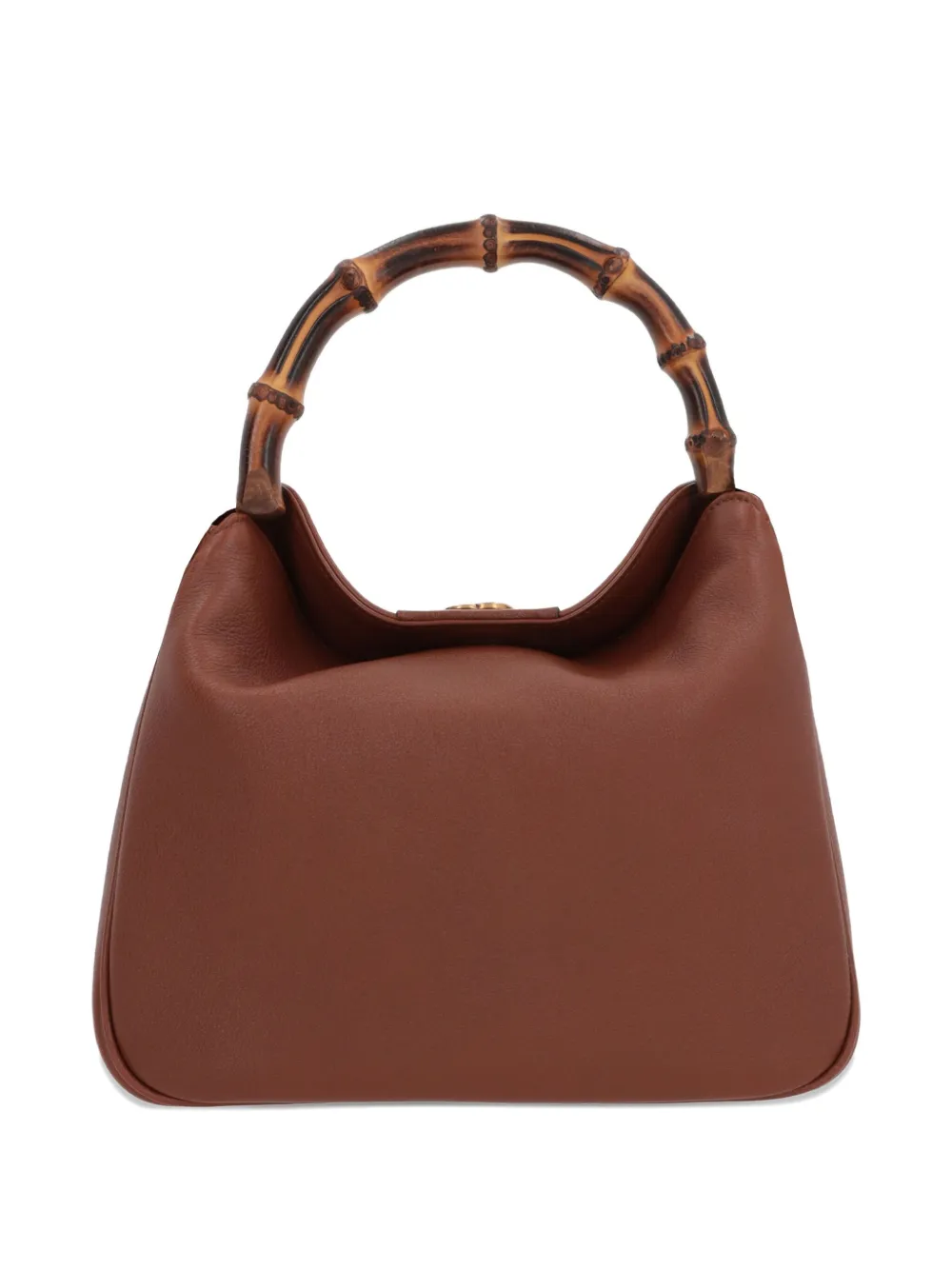 Gucci Diana kleine kalfsleren shopper met bamboe handgreep Bruin