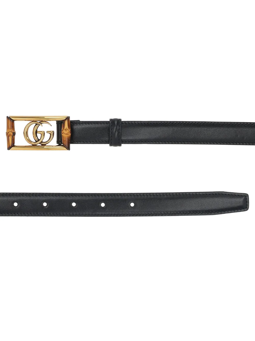 Gucci バンブーディテール レザーベルト | ブラック | FARFETCH JP