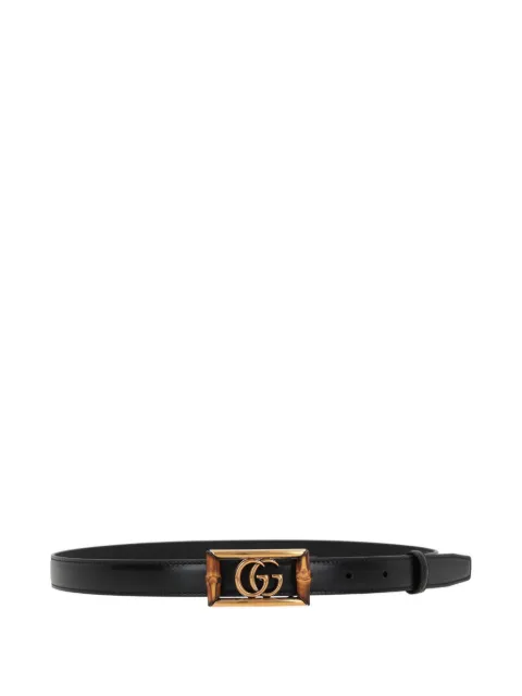 Gucci bamboo-detail leather buckle belt