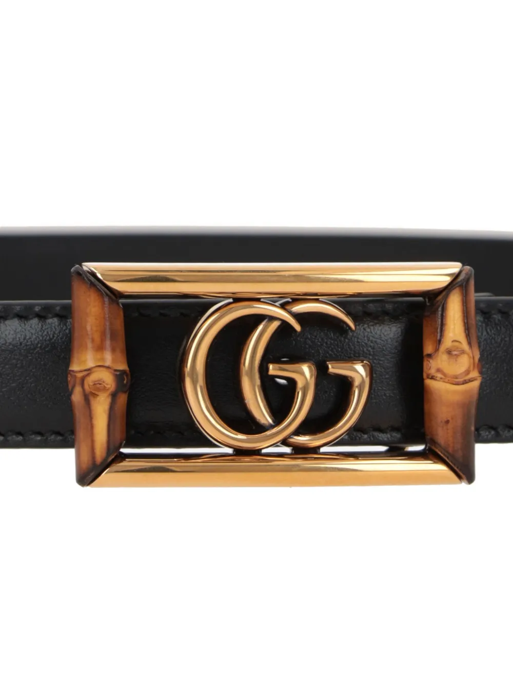 Gucci バンブーディテール レザーベルト | ブラック | FARFETCH JP