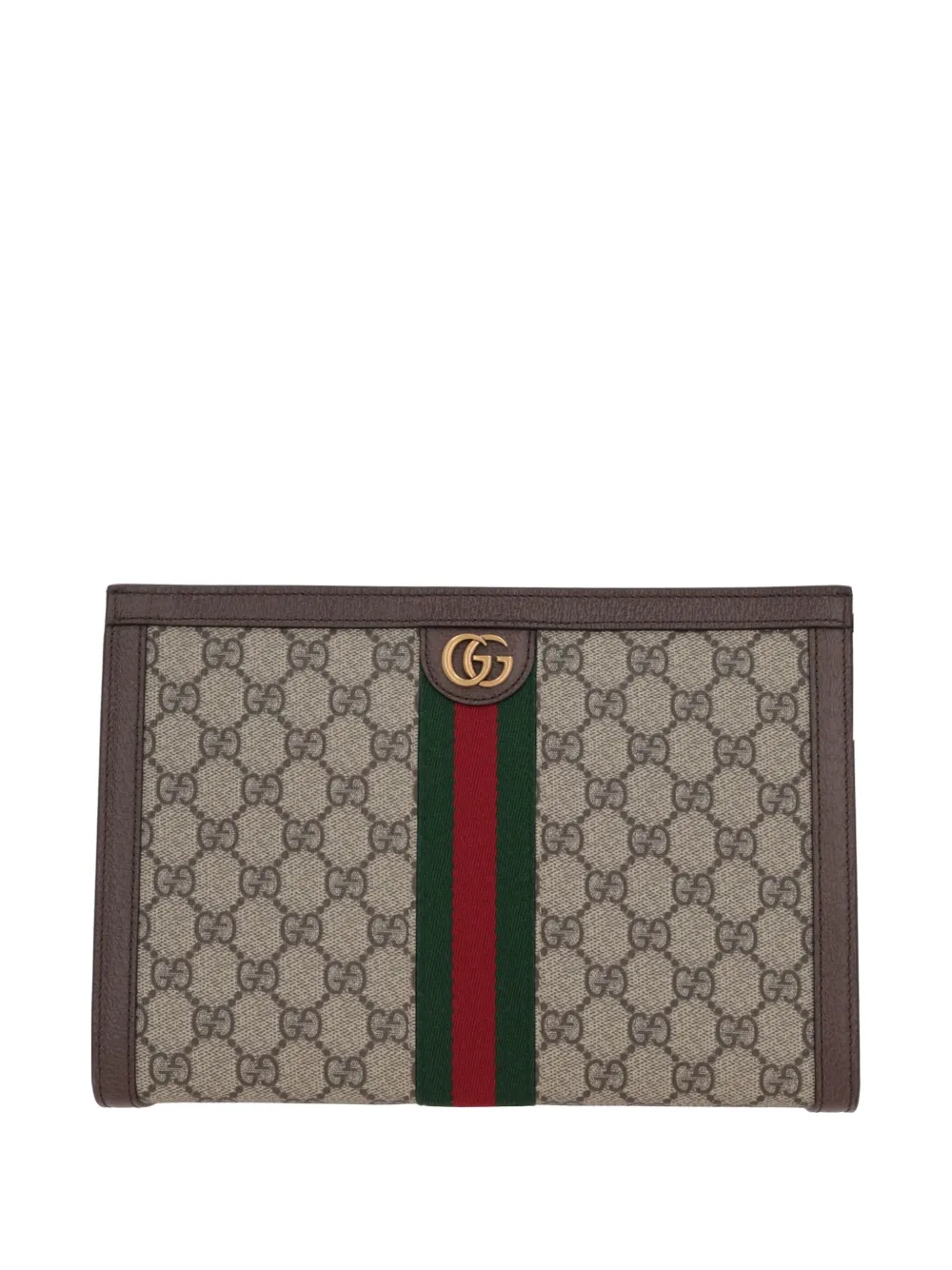 Gucci pochette Ophidia GG Supreme à bande Web | marron | Image 1