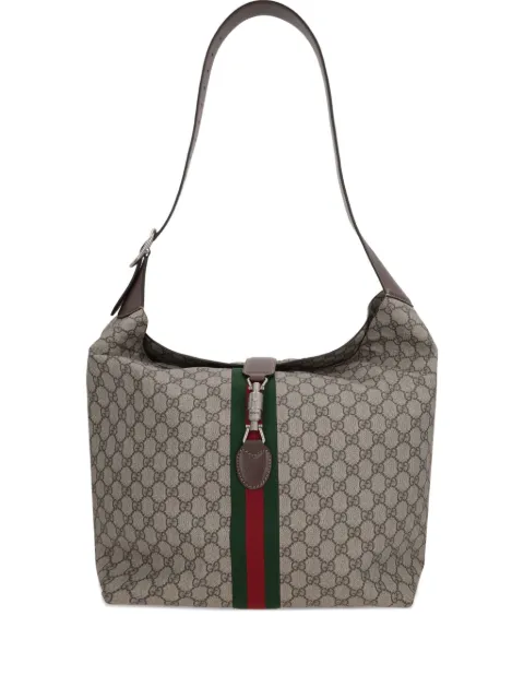 Gucci GG Supreme Web stripe shoulder bag