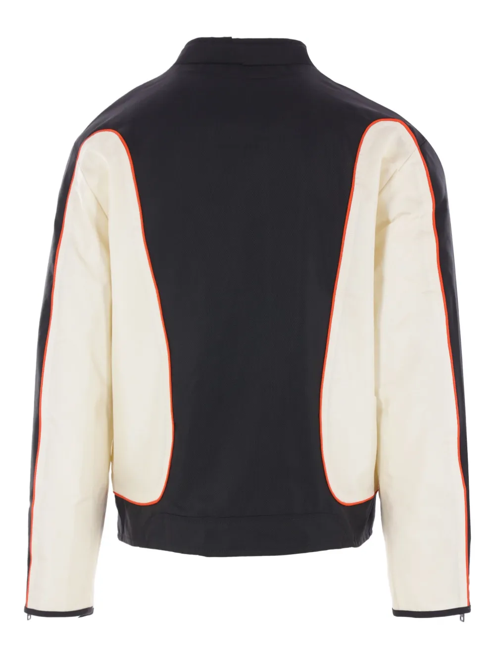 Diesel Bikerjack met vlakken en rits Zwart