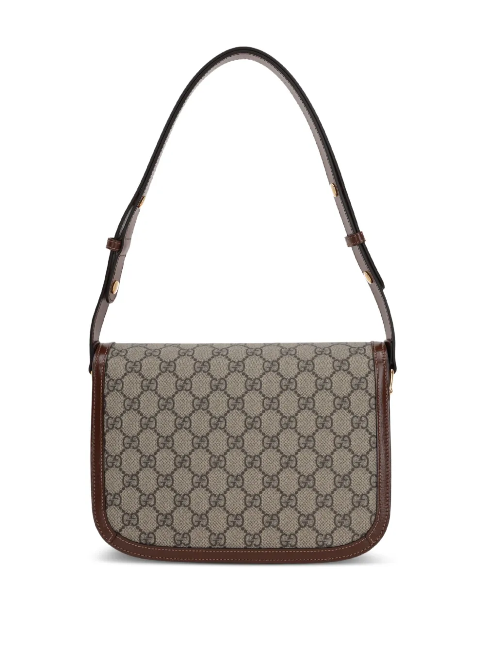 Gucci GG Supreme 1955 Horsebit schoudertas Beige