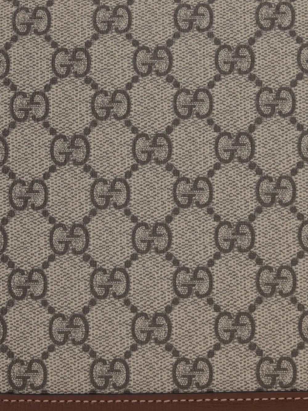 Gucci GG Supreme 1955 Horsebit schoudertas Beige