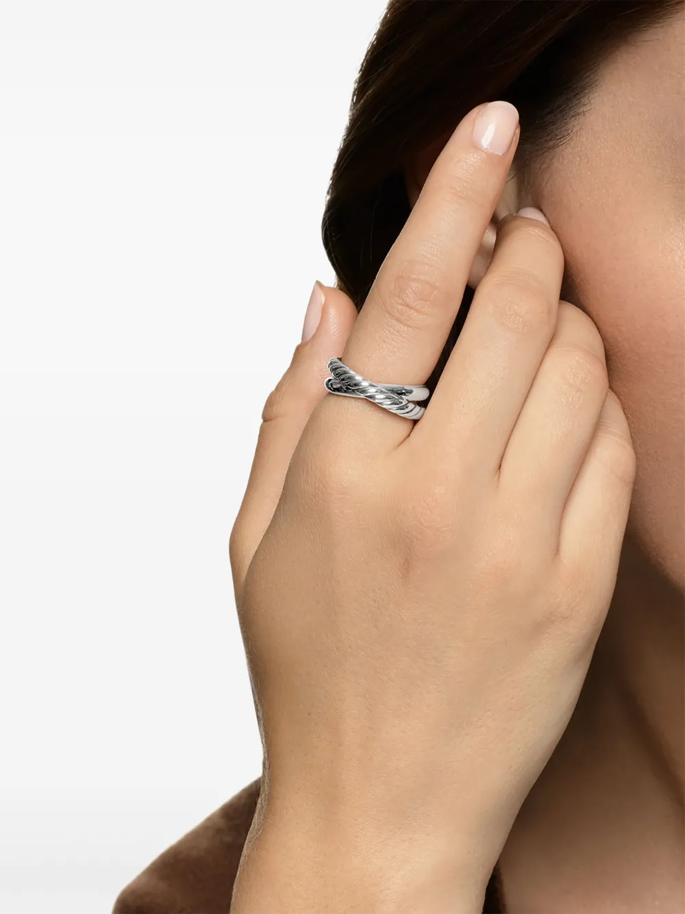 David Yurman sterling silver Crossover ring | Image 2