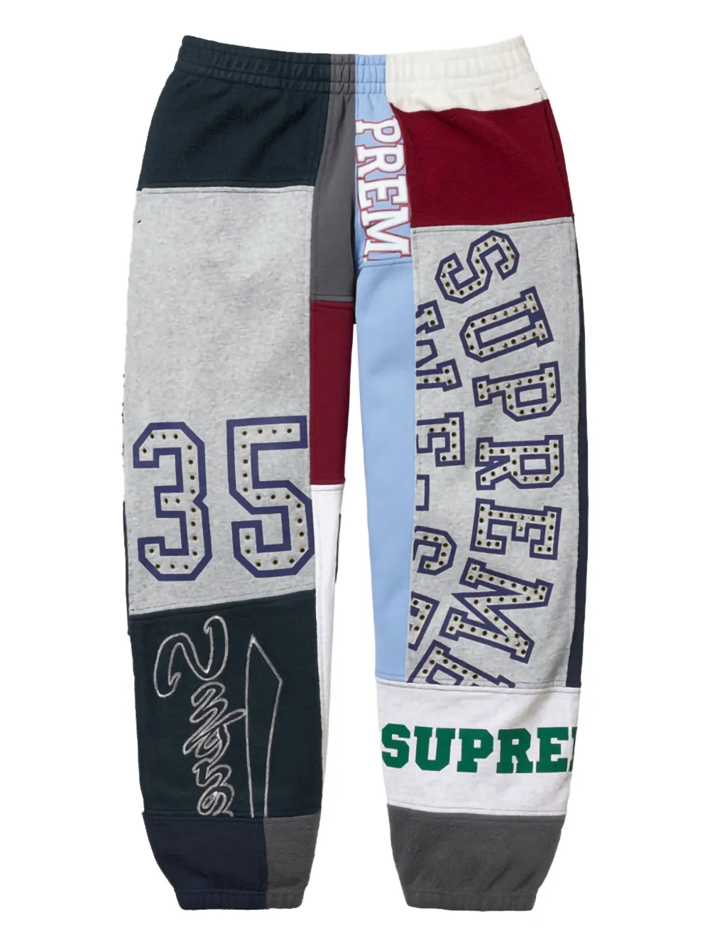 Supreme Trainingsbroek met patchwork Blauw