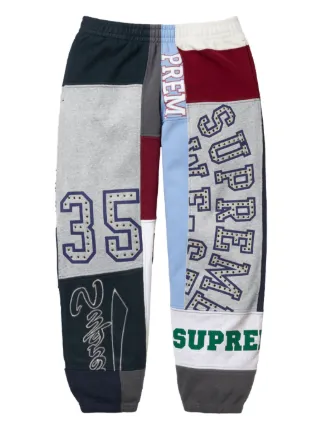 Supreme Patchwork Track Pants | Blue | FARFETCH ID