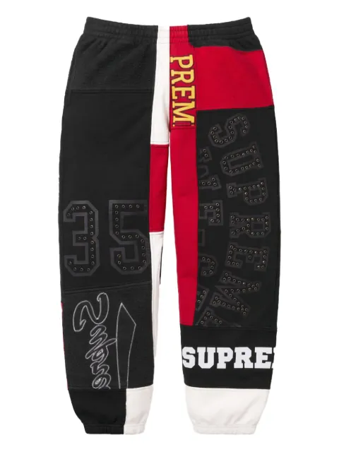 Supreme pants con diseño patchwork