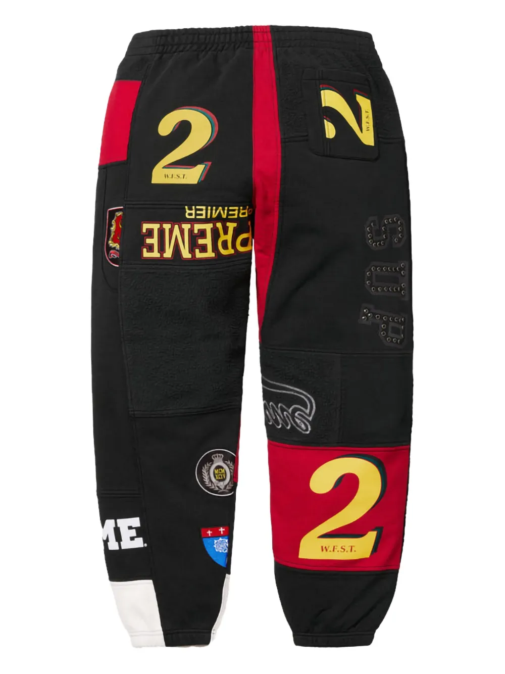 Supreme Trainingsbroek met patchwork Zwart