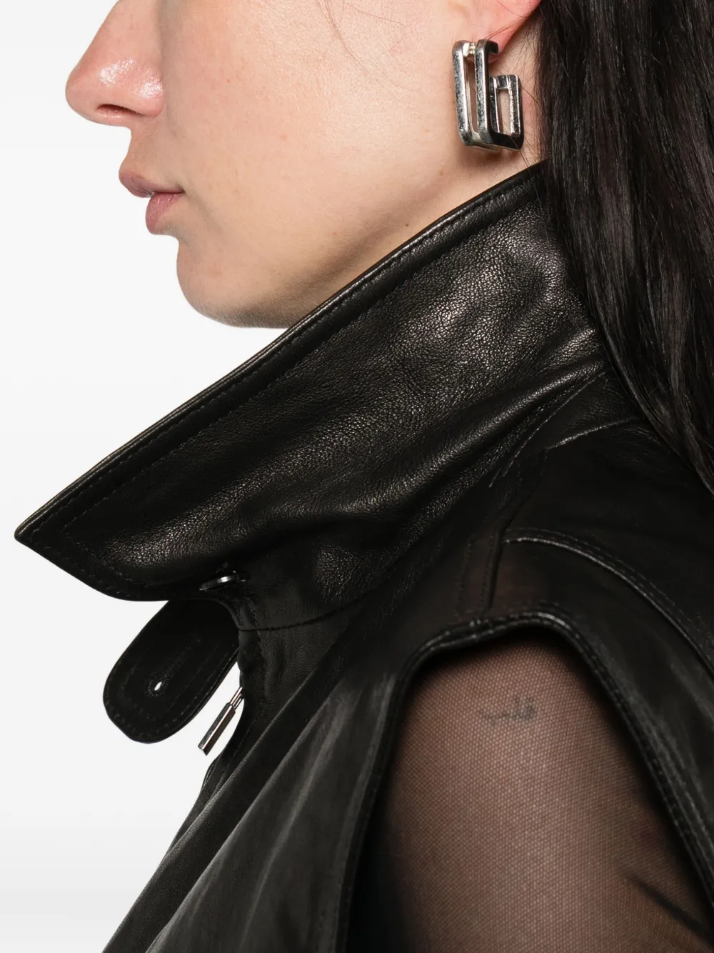 Magda Butrym Lammy elastisch gilet Zwart
