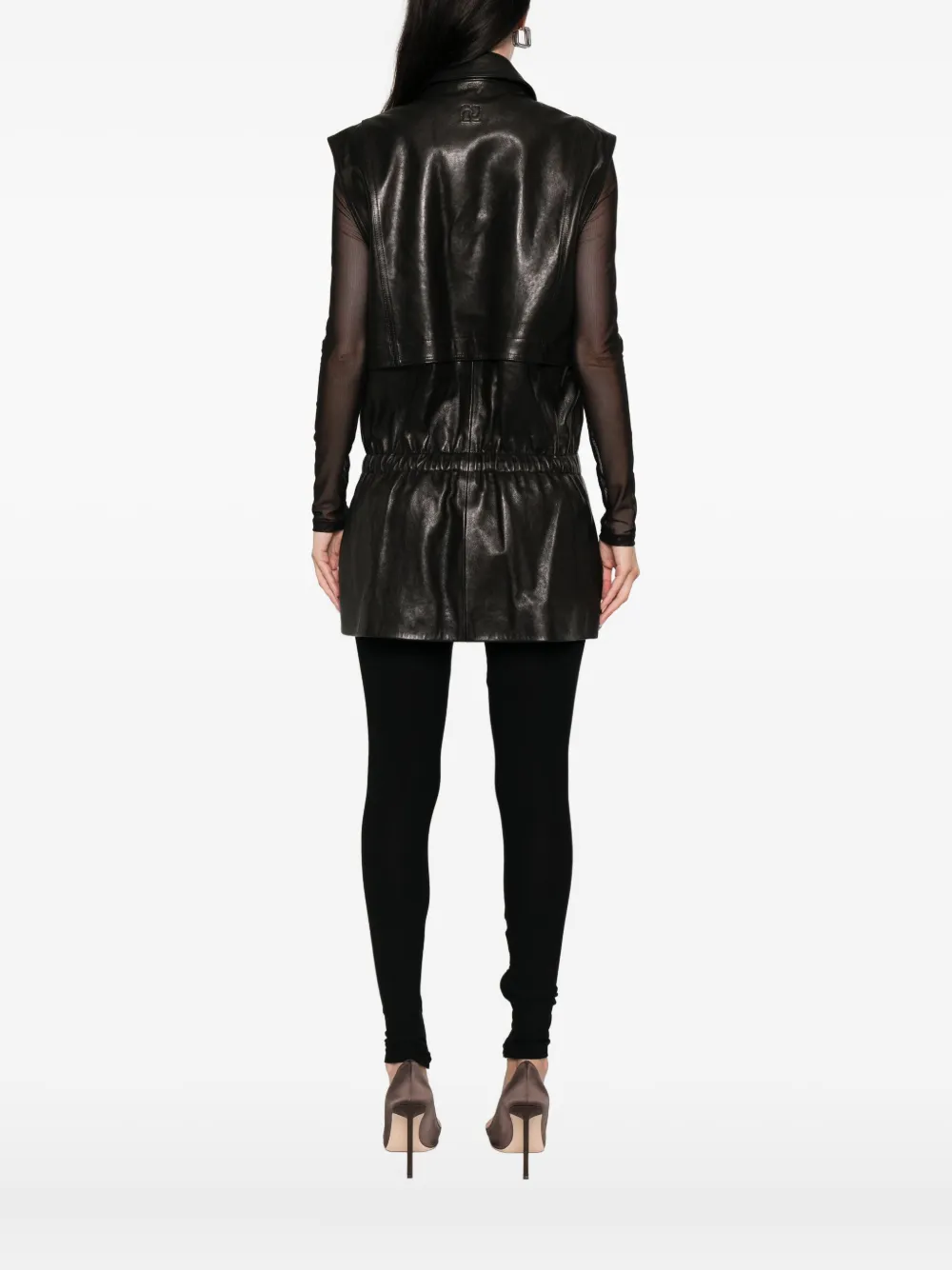 Magda Butrym Lammy elastisch gilet Zwart