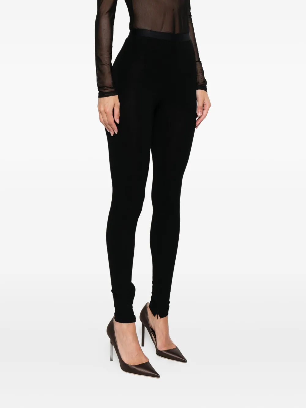 Magda Butrym Legging met ritsdetail Zwart