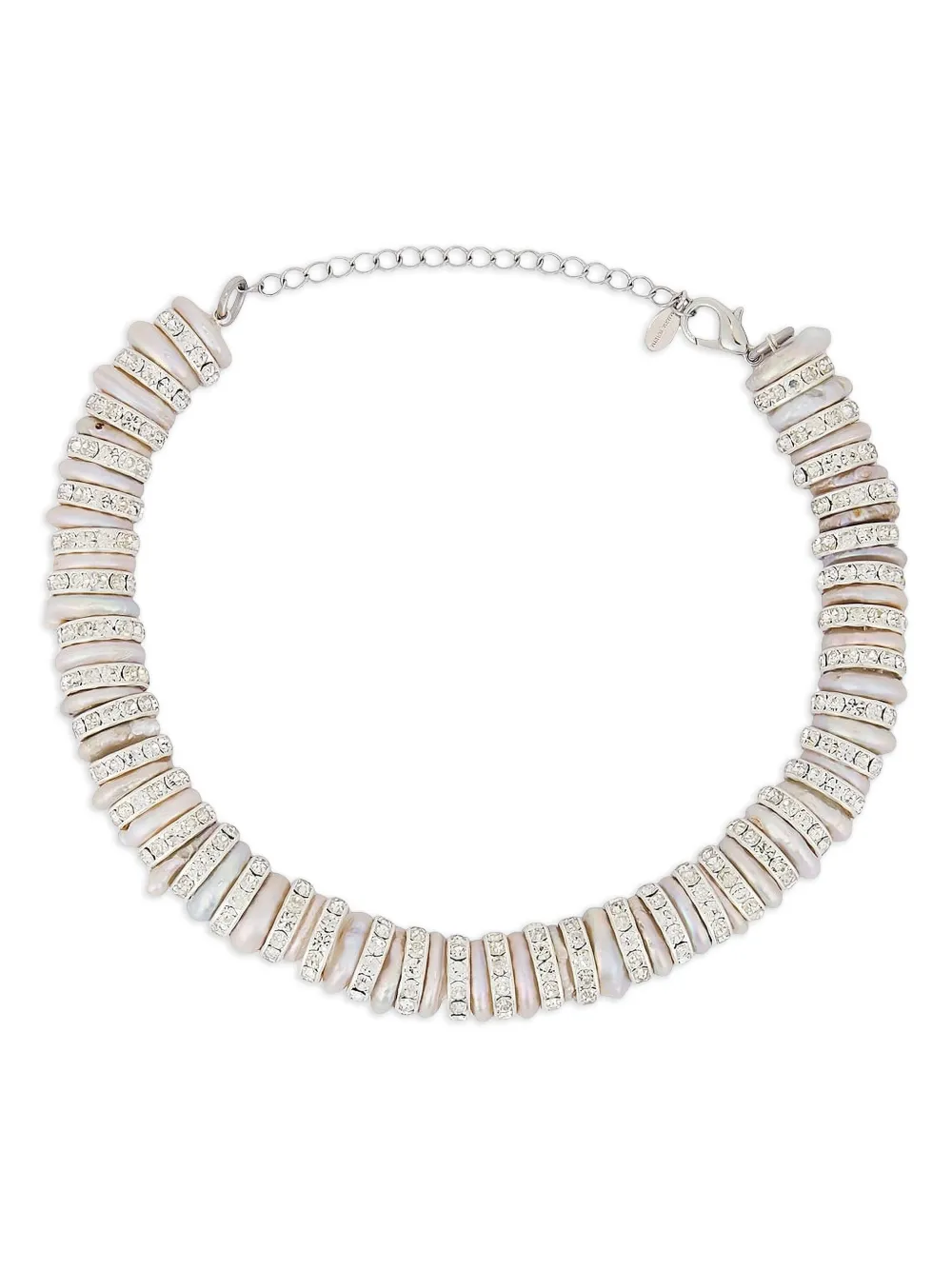 Magda Butrym pearl-crystal embellished necklace | Silver | Image 1