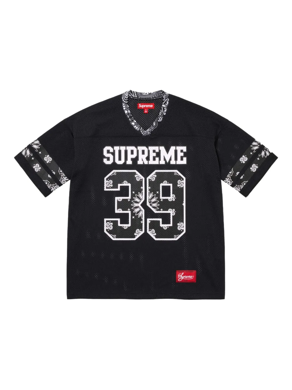 Supreme Bandana Football T-shirt Zwart