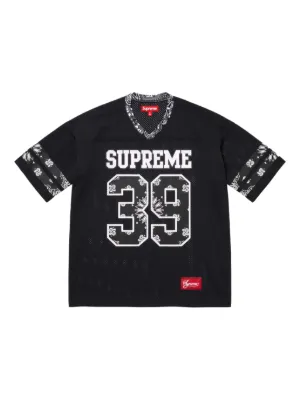Supreme Spiderweb Football Jersey T-shirt | Black | FARFETCH