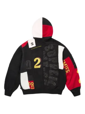 Supreme Patchwork zip-up Hoodie | Black | FARFETCH