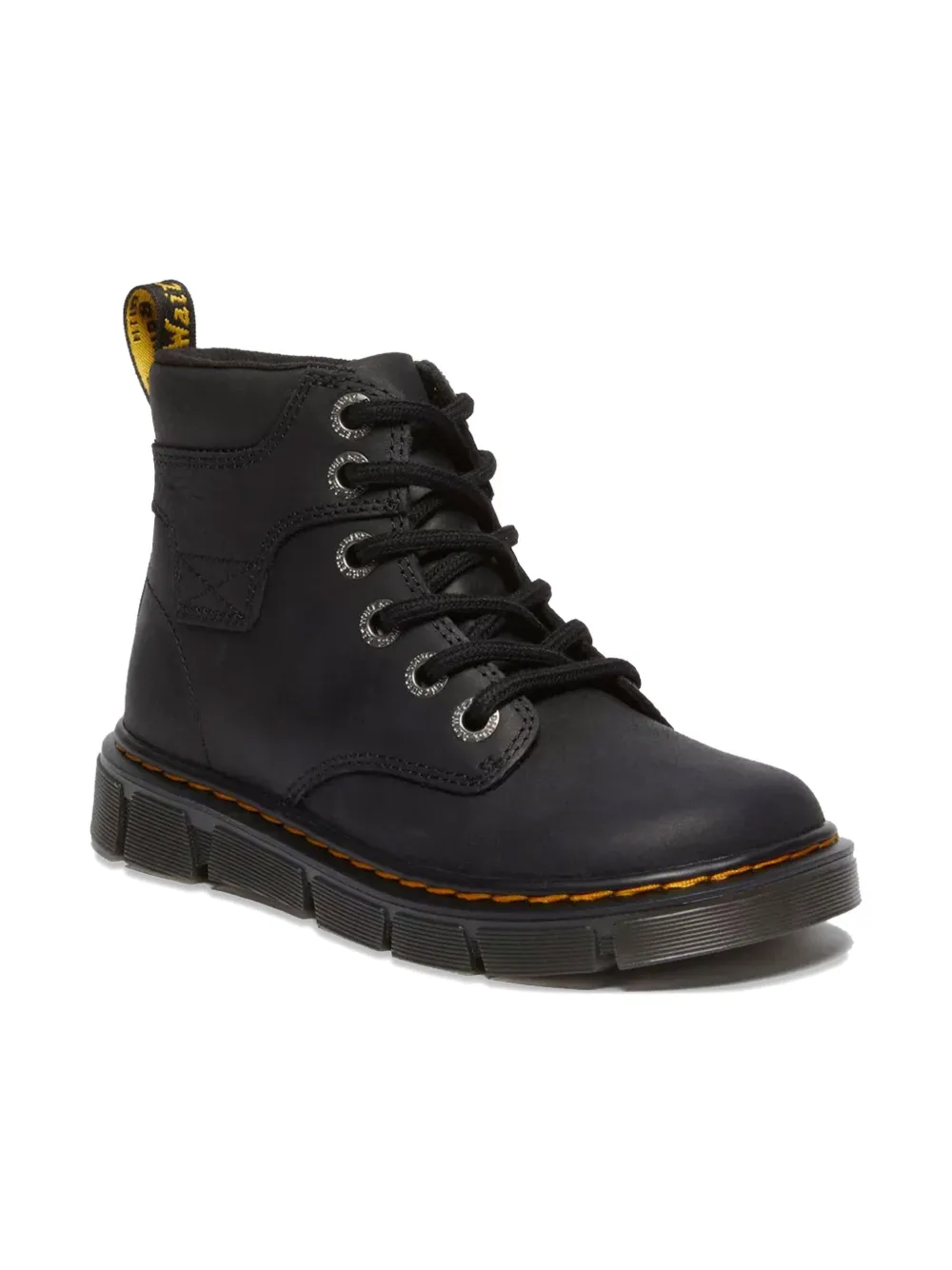 Dr. Martens Kids lace-up zip boots Black