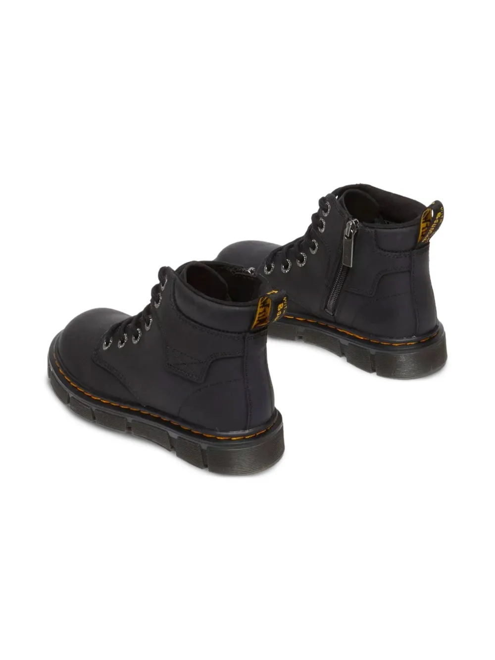 Dr. Martens Kids lace-up zip boots Black