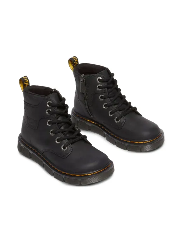 Dr. Martens Kids lace-up Zip Boots | Black | FARFETCH display picture 1
