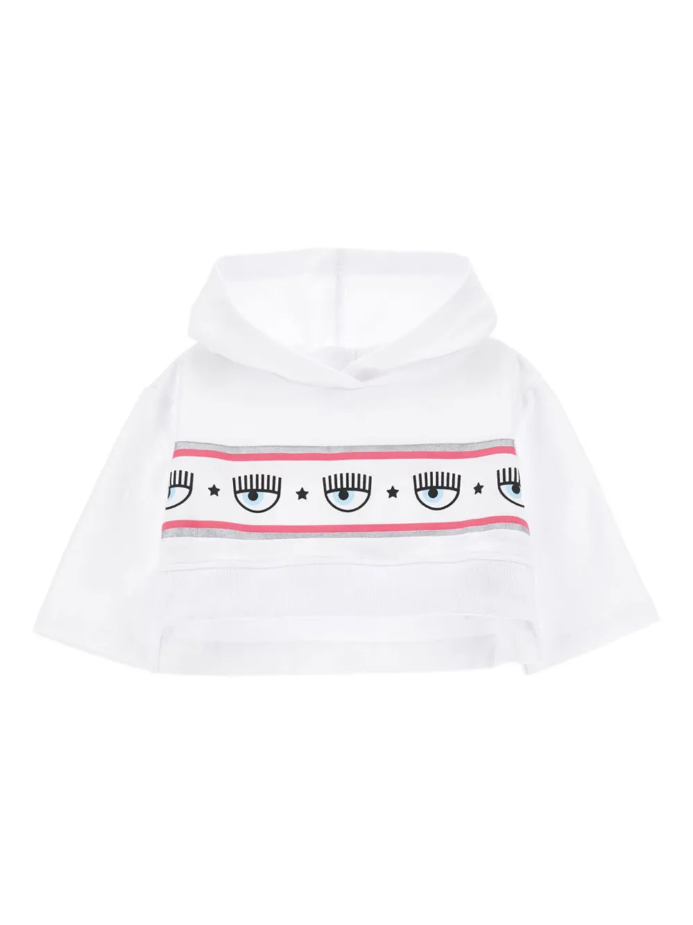 Chiara Ferragni Kids Eyelike hoodie Wit