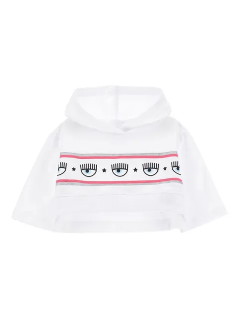 Chiara Ferragni Kids Moletom de capuz com aplicação Eyelike