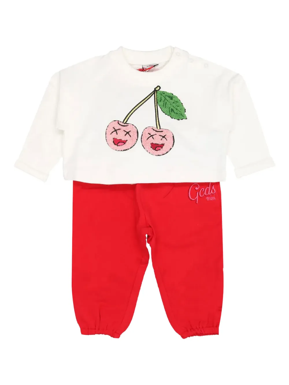 Gcds Kids cherry-embellished tracksuit Rood