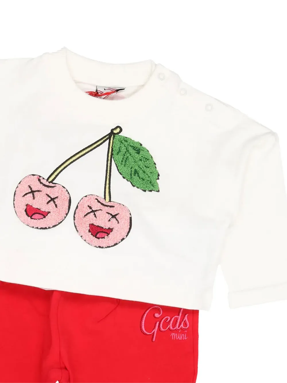 Gcds Kids cherry-embellished tracksuit Rood