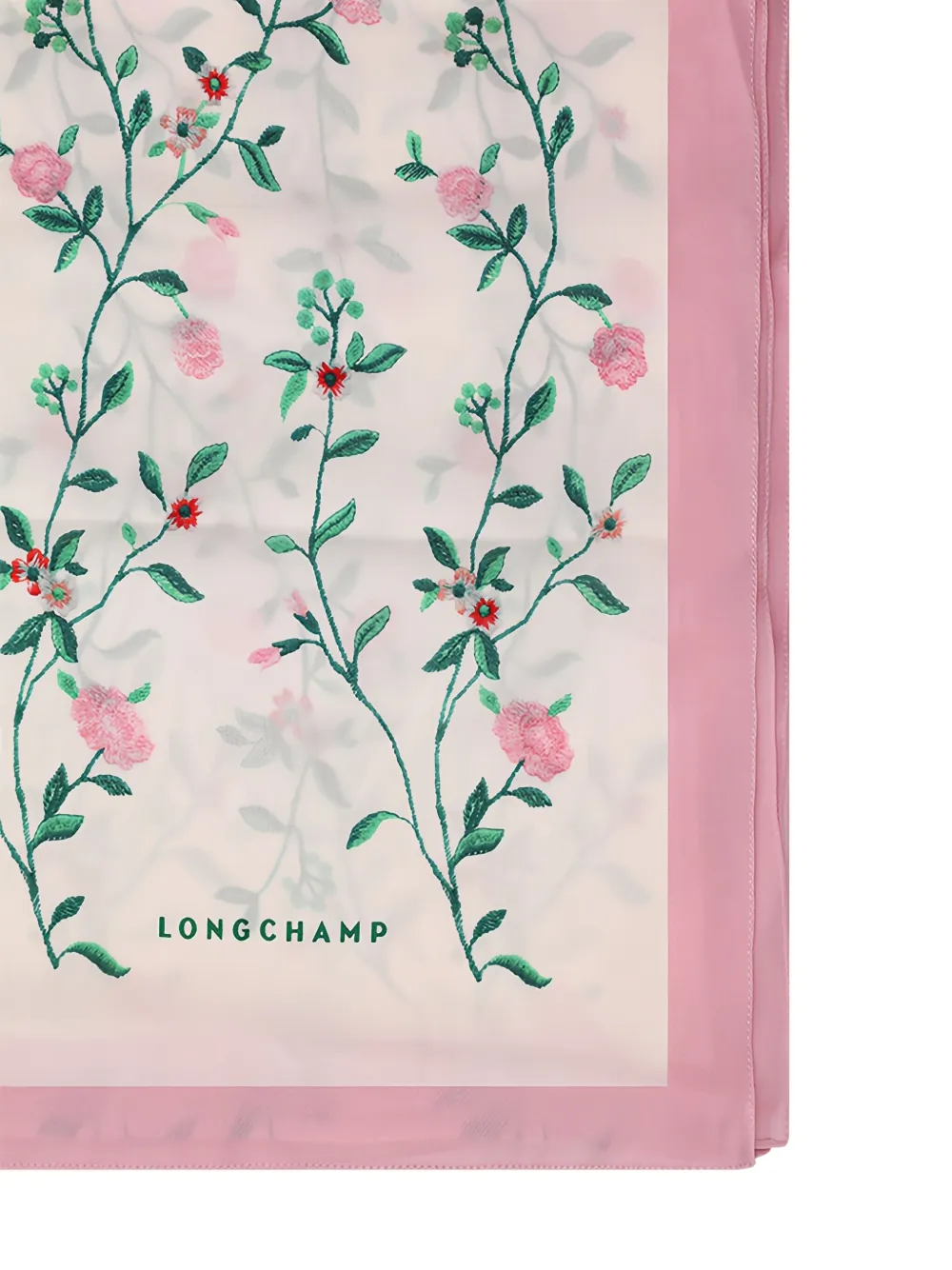 Longchamp Sjaal met bloemenprint - Roze