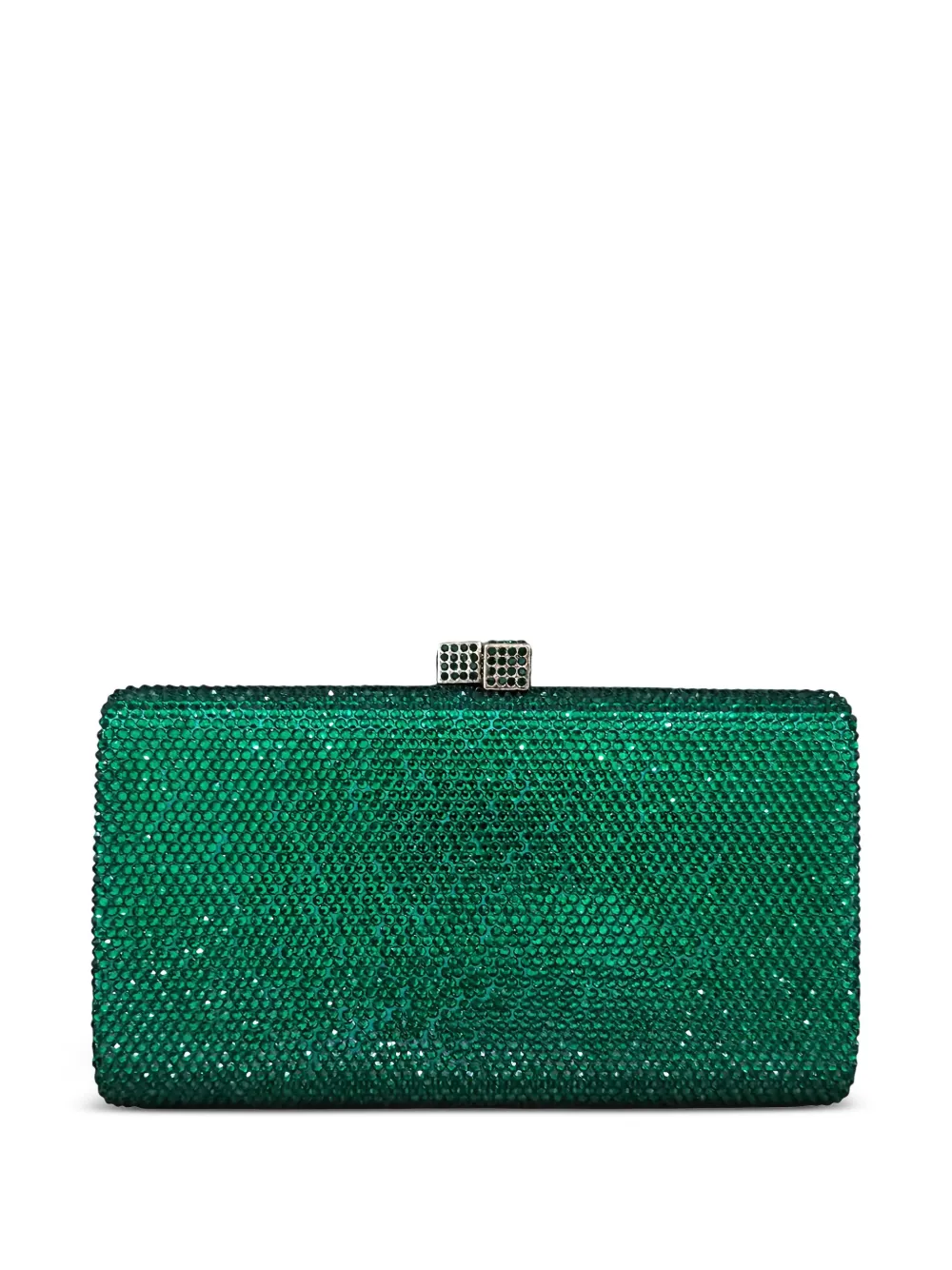 SERPUI Clutch verfraaid met kristallen Groen