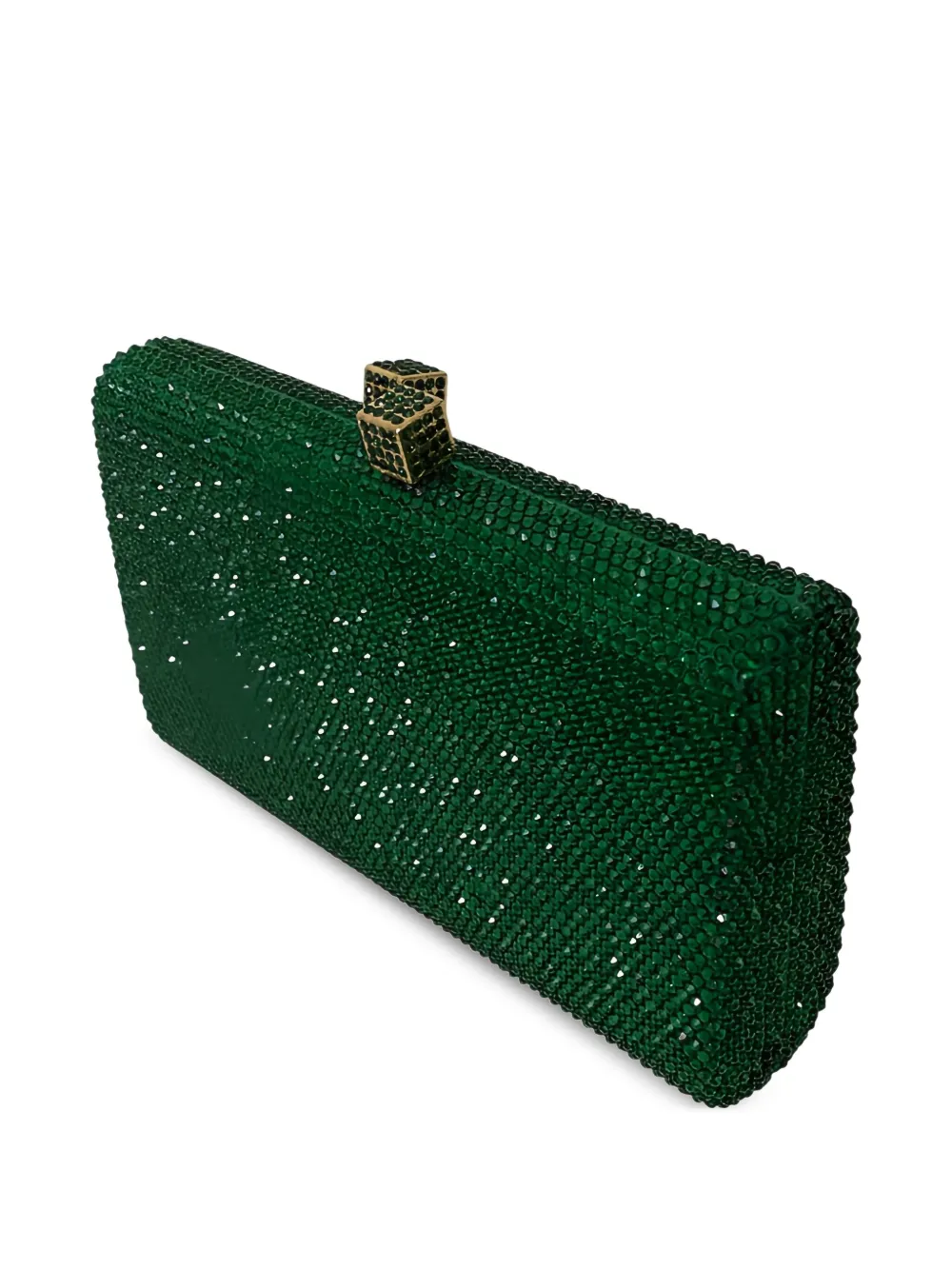 SERPUI Clutch verfraaid met kristallen Groen