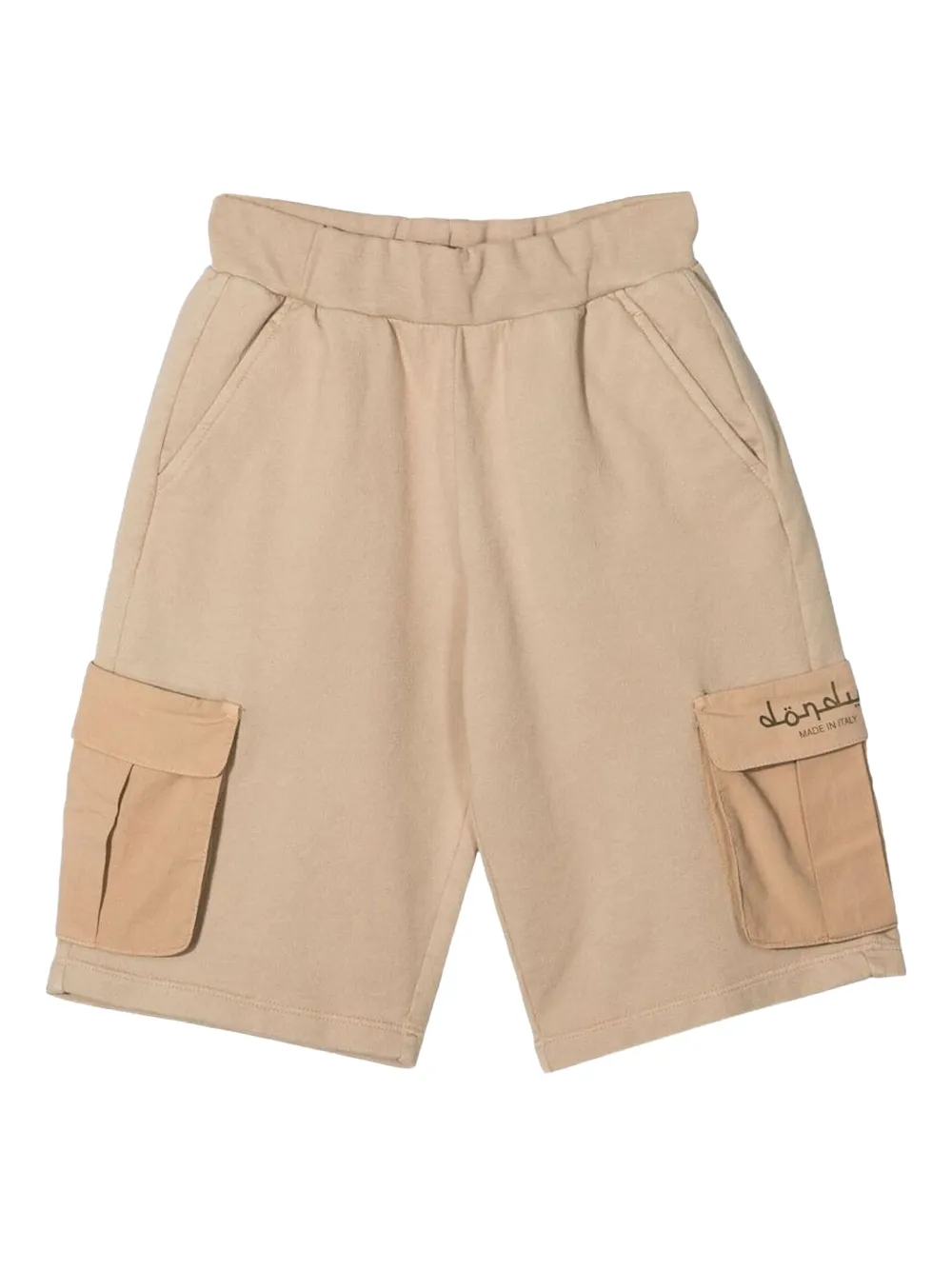DONDUP KIDS cargo-pocket elasticated shorts - Neutrals