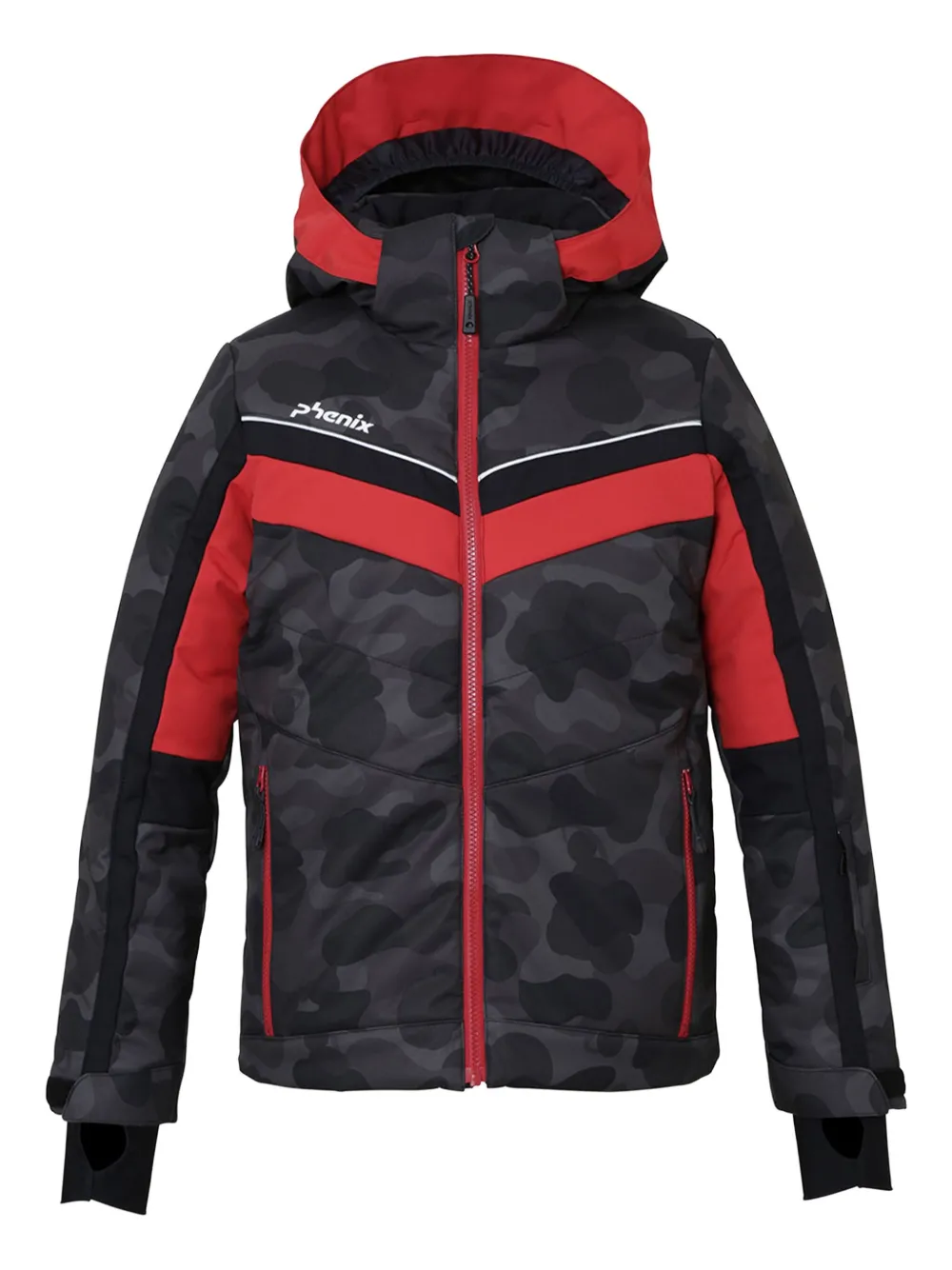 PHENIX KIDS camouflage-print panelled jacket | Black | Image 1