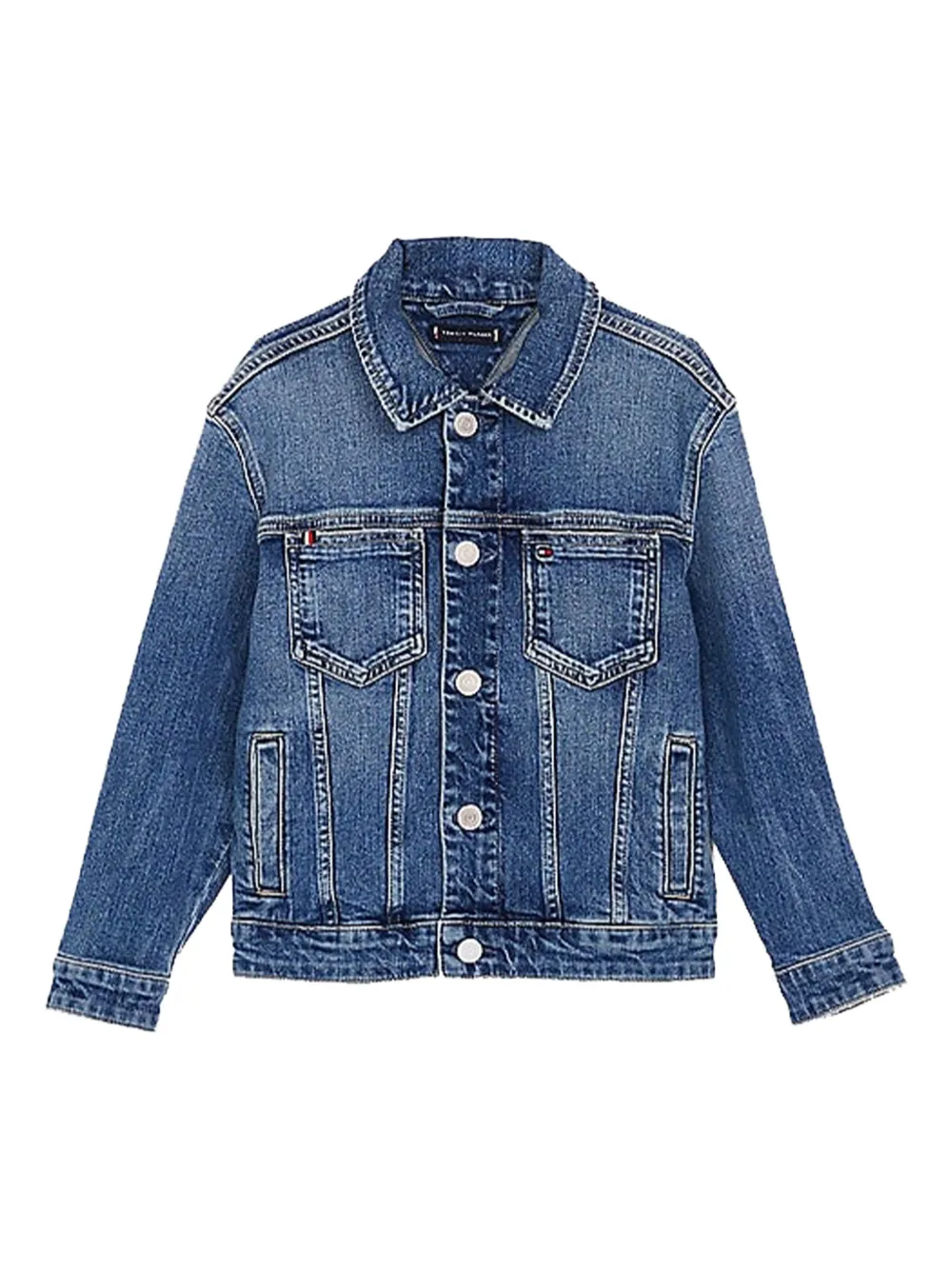 Tommy Hilfiger Junior button-fastening denim jacket - ブルー Tommy Hilfiger Junior button-fastening denim jacket - ブルー