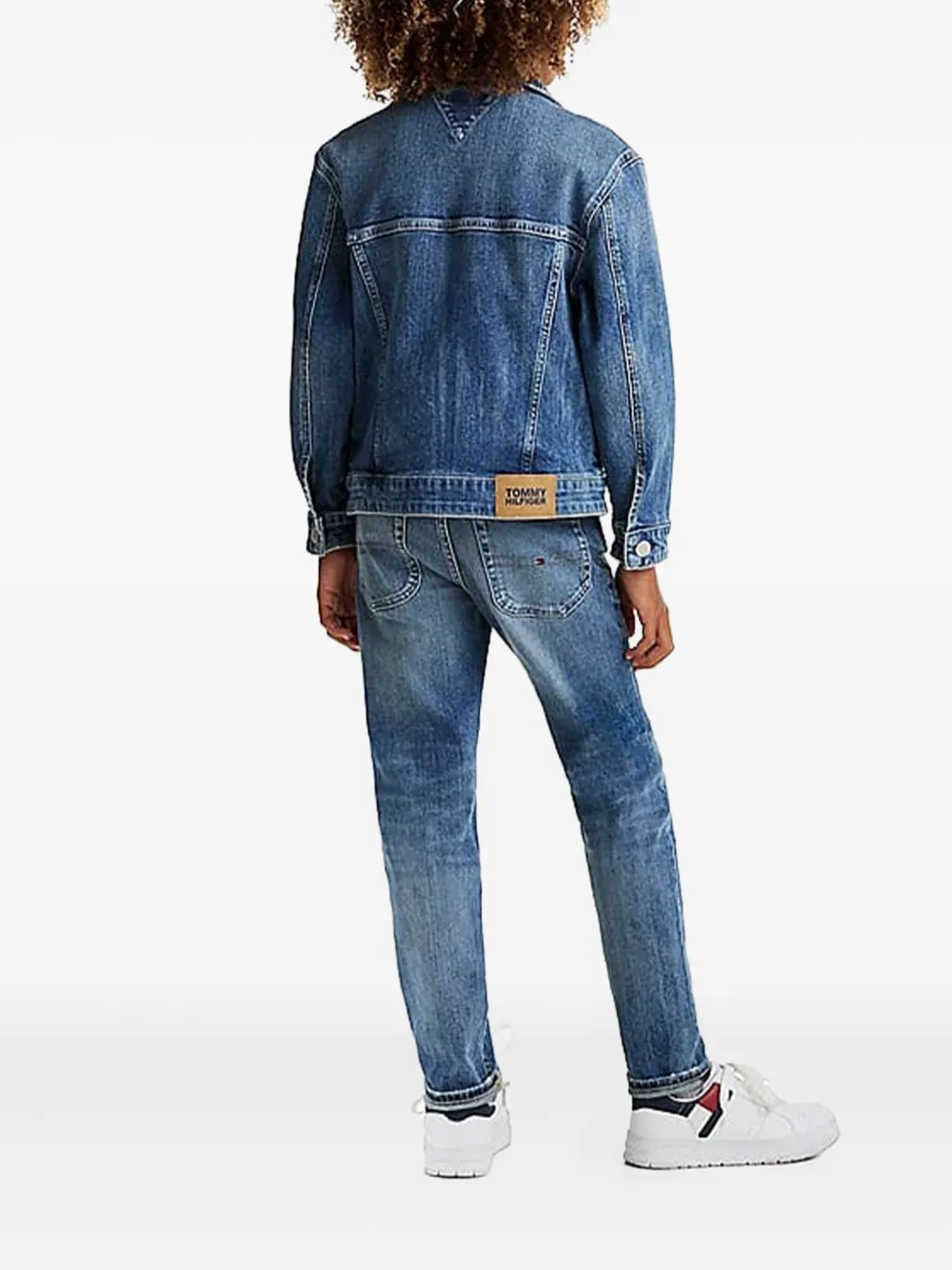 Tommy Hilfiger Junior Spijkerjack met knopen Blauw