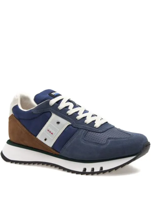 Blauer suede panelled sneakers