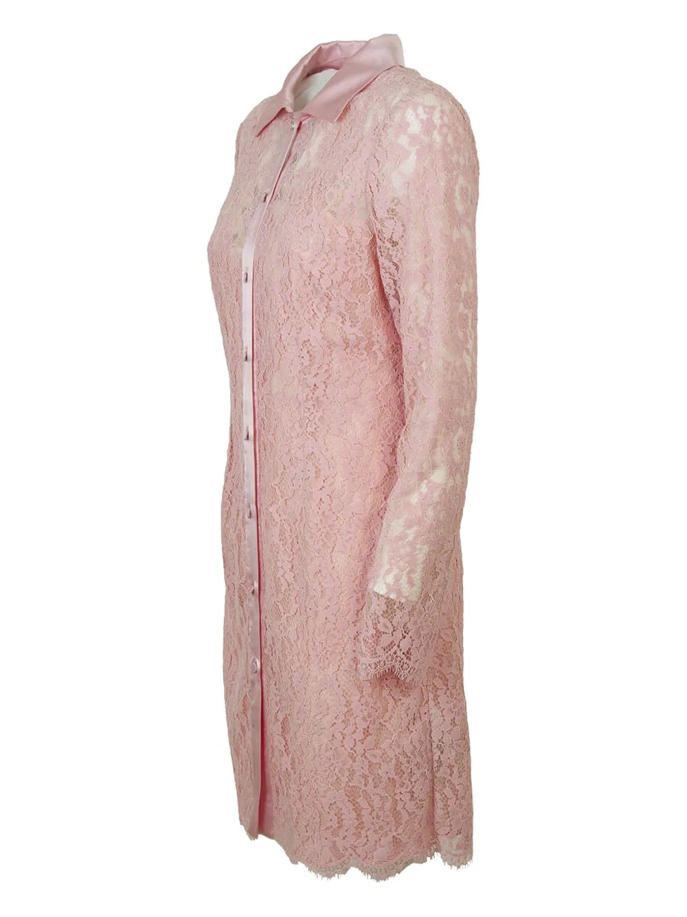 Blumarine lace point-collar dress Roze