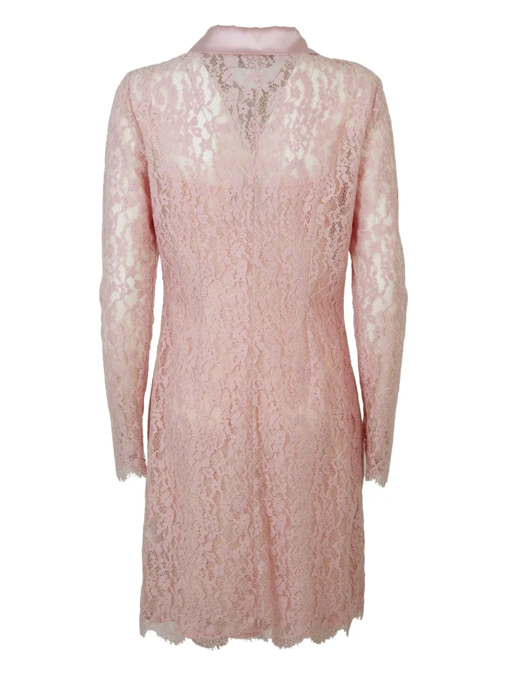 Blumarine lace point-collar dress Roze