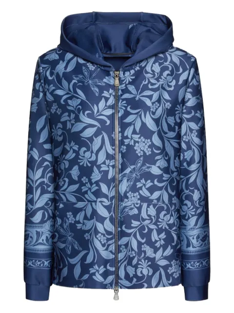ELENA MIRO` floral-print hooded jacket