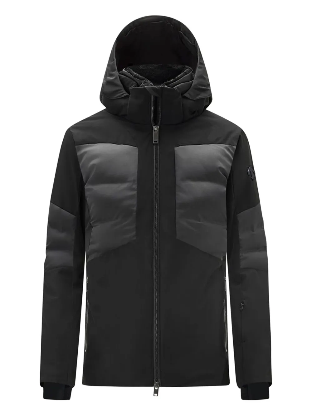 DESCENTE hooded puffer jacket | Black | Image 1