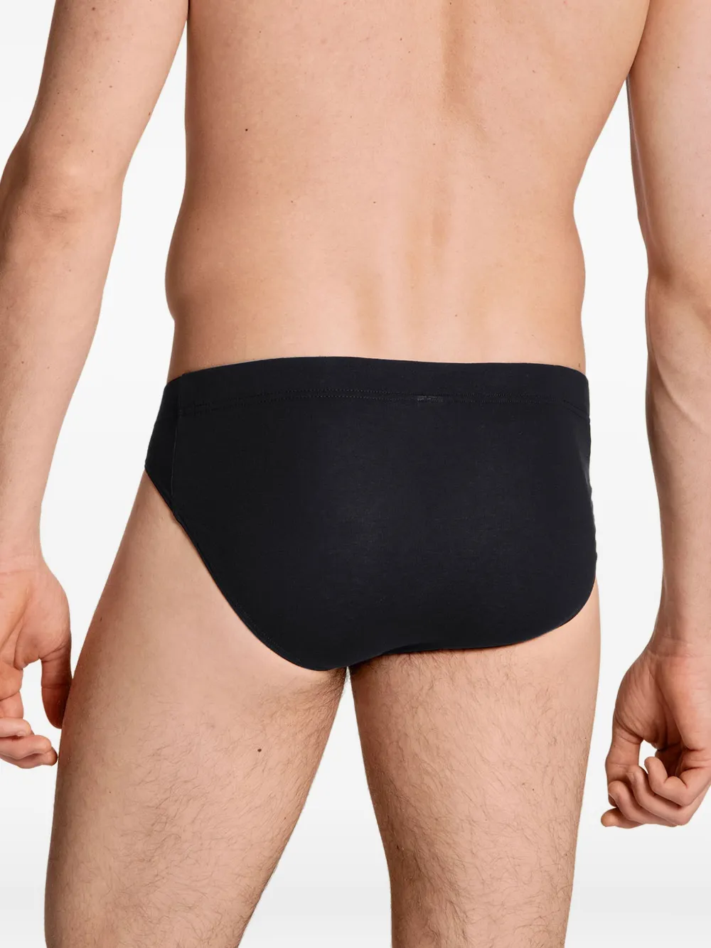 Calida Stretch-cotton Briefs In Black