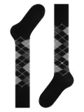 BURLINGTON argyle-patterned knee-high socks - Black