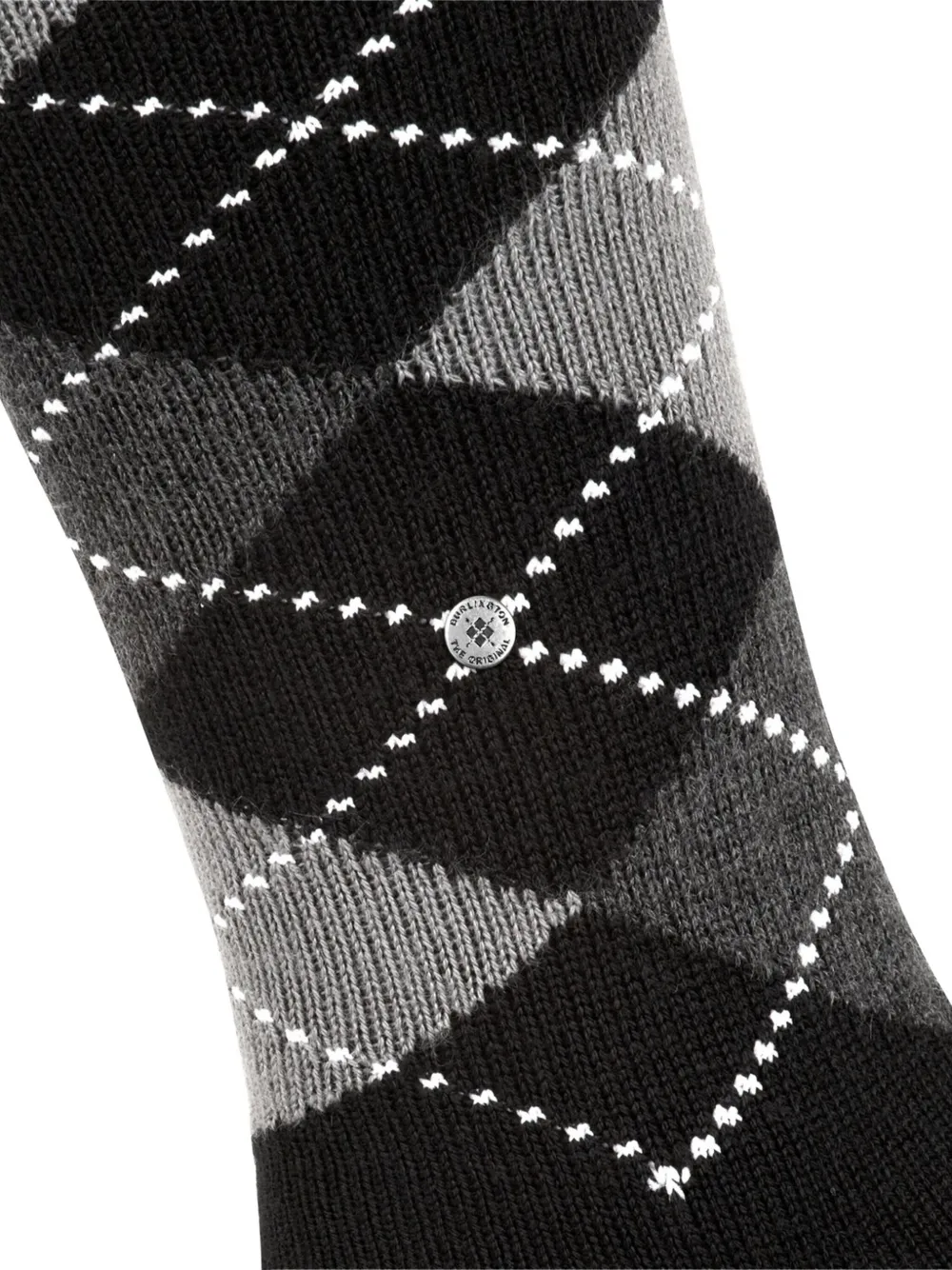 Burlington Argyle-patterned Knee-high Socks In Black