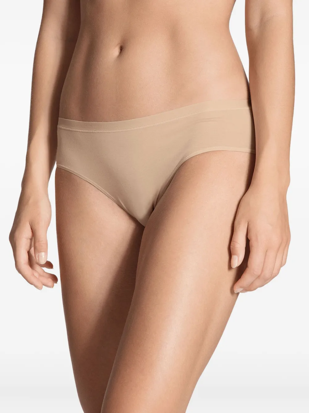 Calida Seamless Mid Rise Underwear Brief Elastic Waistband In Neutral