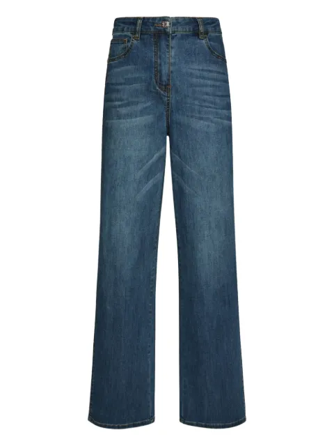 ELENA MIRO` Wanda logo-detail jeans
