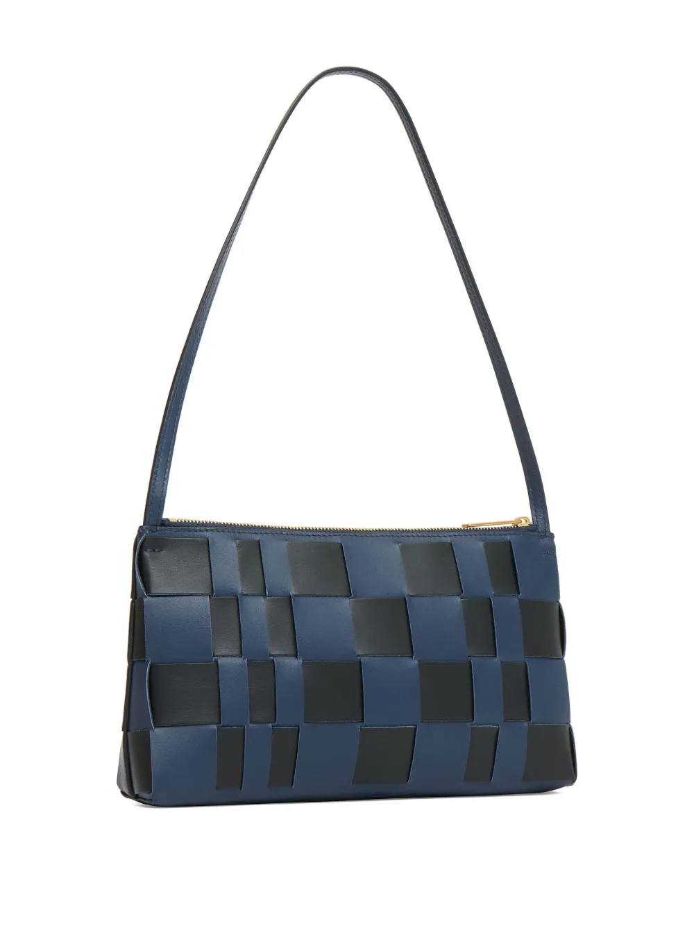 Mansur Gavriel Gaia woven-leather shoulder bag - Zwart
