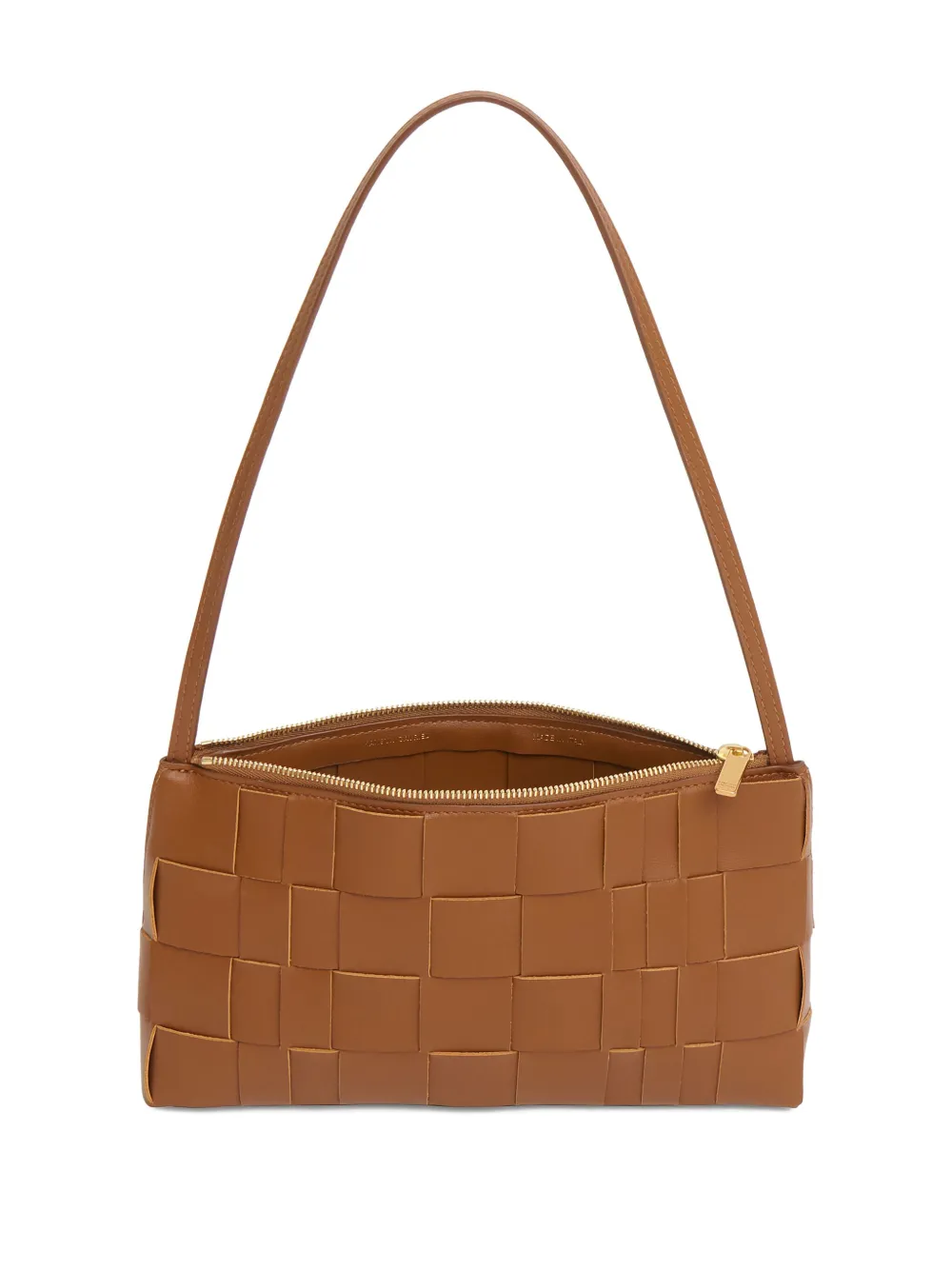 Mansur Gavriel Gaia geweven leren schoudertas Bruin
